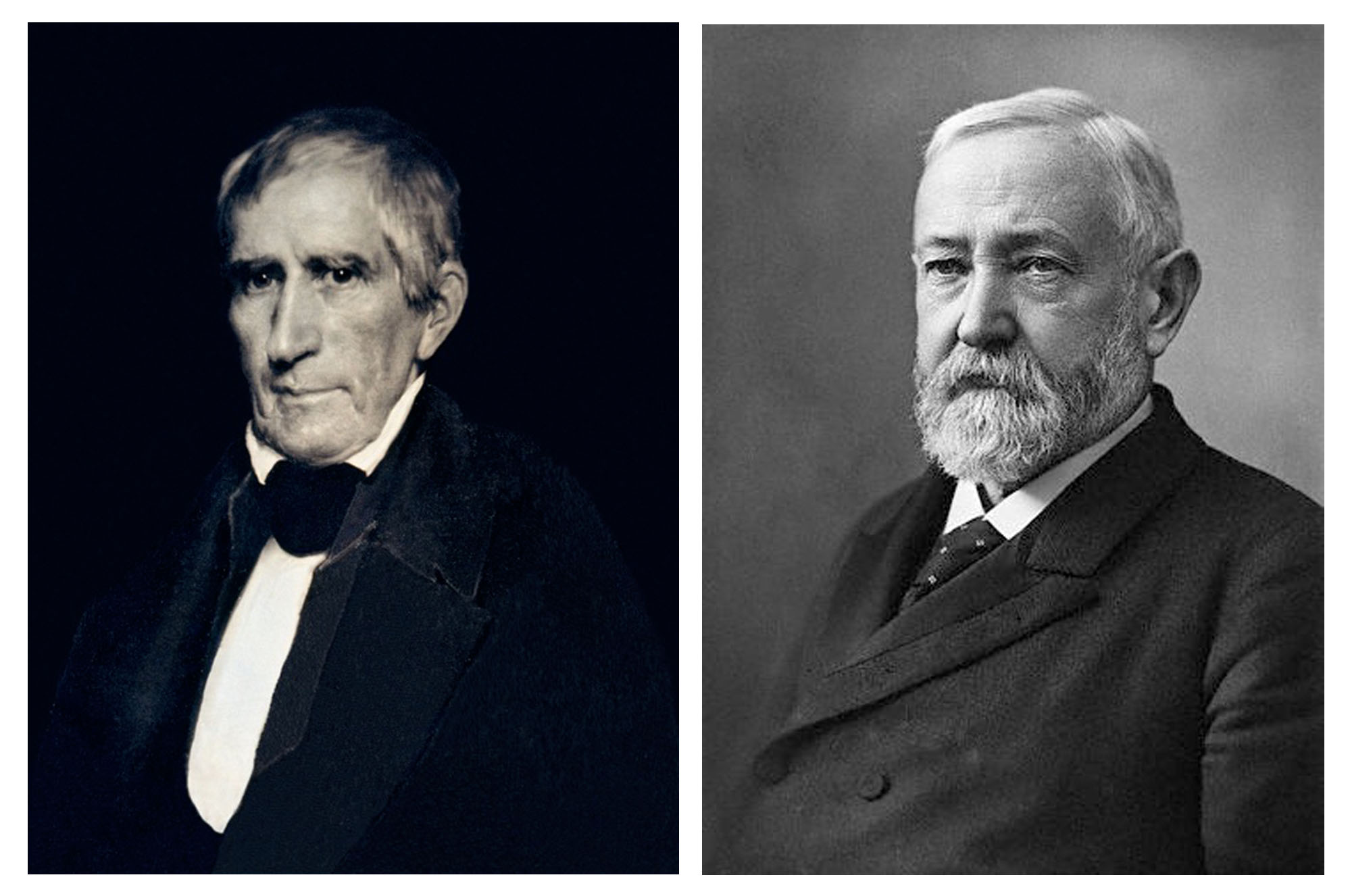 The Harrison Presidents; William Henry Harrison and his grandson, Benjamin Harrison...